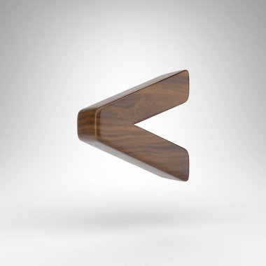 Beyaz arka plandaki sembolden daha az. Kahverengi ahşap desenli koyu meşe işareti..