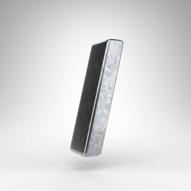 Beyaz arkaplanda ileri / geri işareti. Gun metal 3D kabataslak metal desenli işaret..