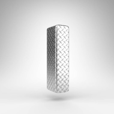 Beyaz arka planda büyük harfli. Damalı plaka dokusuna sahip alüminyum 3B harf.