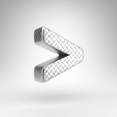 Beyaz arka plandaki sembolden daha fazlası. Damalı plaka desenli alüminyum 3D imzalı.