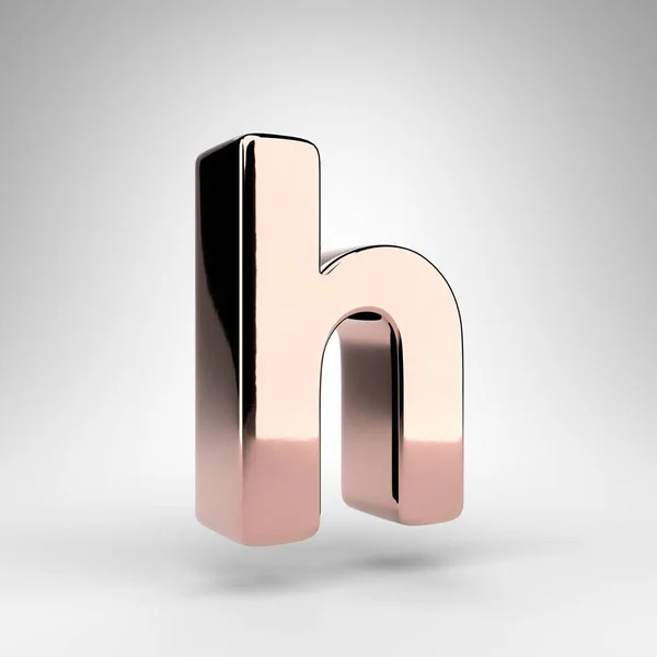 Letter Kleine Letters Witte Achtergrond Rose Goud Gerenderd Lettertype Met — Stockfoto