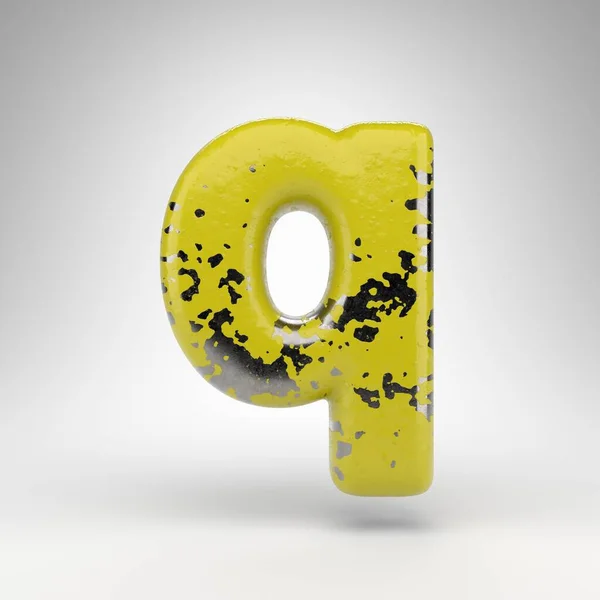 Letter Kleine Letters Witte Achtergrond Gesmolten Lettertype Met Oude Gele — Stockfoto