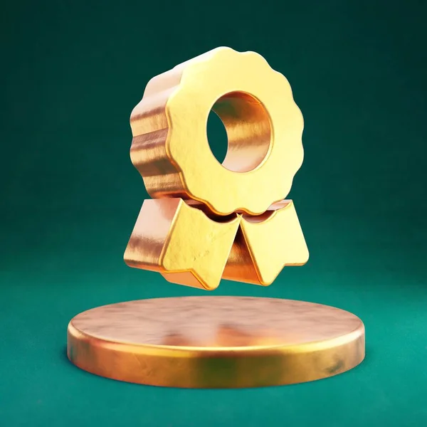 Ikona Ocenění Fortuna Gold Award Symbol Tidewater Green Pozadí Ikona — Stock fotografie