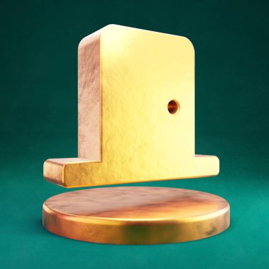 Kapı Kapalı simgesi. Fortuna Gold Door, Tidewater Green geçmişi olan kapalı bir sembol. Sosyal Ortam Simgesi.