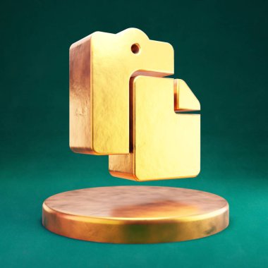 Simgeyi yapıştır. Tidewater Green geçmişi olan Fortuna Gold Paste sembolü. Sosyal Ortam Simgesi.