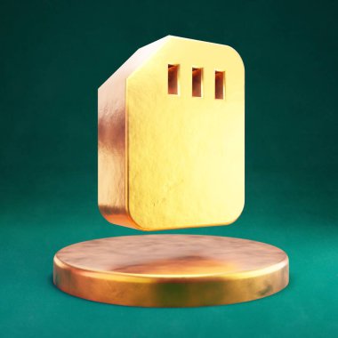 SD Kart simgesi. Tidewater Green geçmişi olan Fortuna Gold SD Kart sembolü. Sosyal Ortam Simgesi.