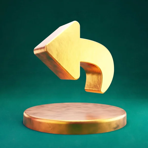 Odpowiadaj Ikoną Fortuna Gold Odpowiedz Symbol Tidewater Green Tle Ikona — Zdjęcie stockowe