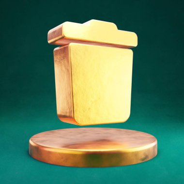 Çöp ikonu. Tidewater Green geçmişi olan Fortuna Gold Çöp sembolü. Sosyal Ortam Simgesi.