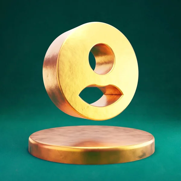 Icône User Circle Fortuna Gold Symbole Utilisateur Avec Fond Vert — Photo
