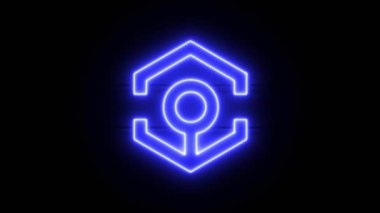Neon Ankr simgesi bir süre sonra ortaya çıkar ve kaybolur. Neon kripto para sembolünün döngü canlandırması