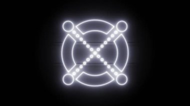 Neon Elrond simgesi ortaya çıkar ve bir süre sonra kaybolur. Neon kripto para sembolünün döngü canlandırması