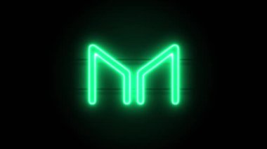Neon Maker simgesi bir süre sonra ortaya çıkar ve kaybolur. Neon kripto para sembolünün döngü canlandırması