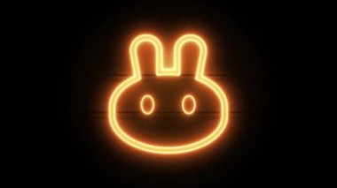 Neon PancakeTakas simgesi bir süre sonra ortada belirir ve kaybolur. Neon kripto para sembolünün döngü canlandırması