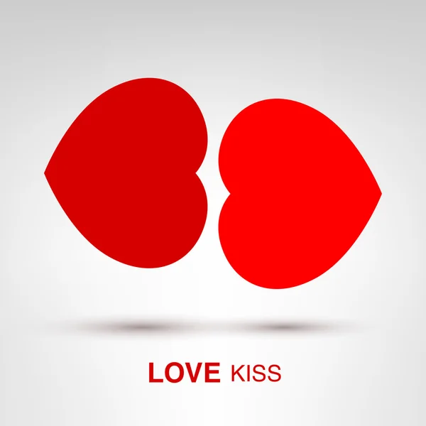 Beijo de amor — Vetor de Stock