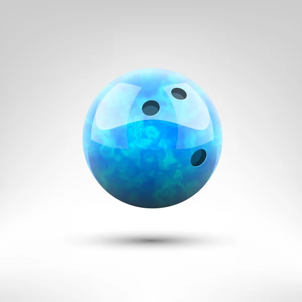 Palla da bowling blu — Vettoriale Stock