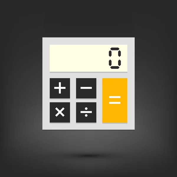 Icono de calculadora plana — Archivo Imágenes Vectoriales