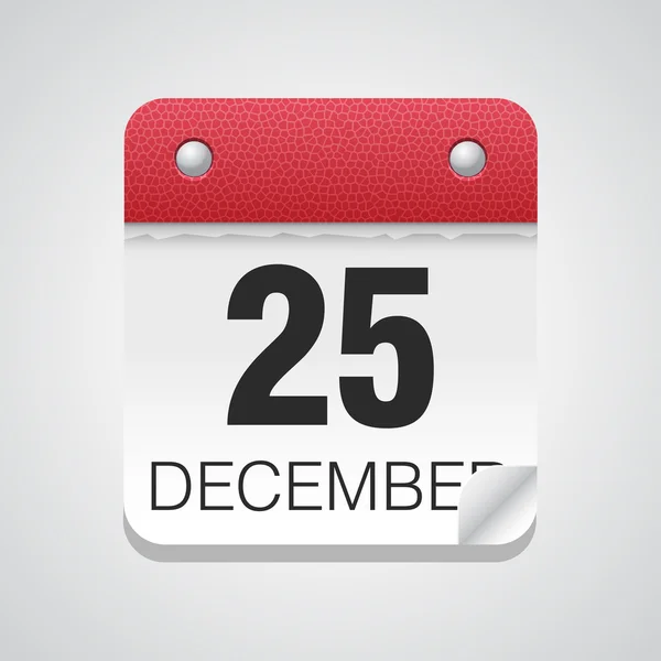 Kalender 25 December-Kerstmis — Stockvector