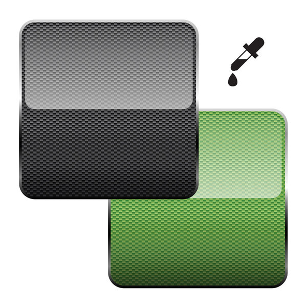 Черное и зеленое углеродное волокно
