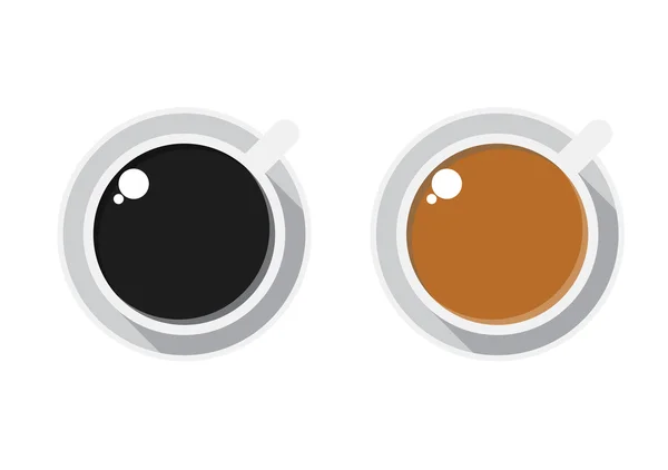 Dos tazas de café — Vector de stock