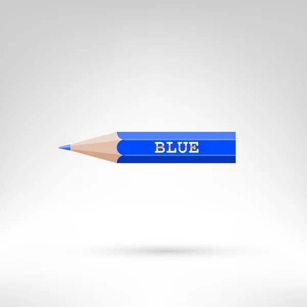 Blauw kleurpotlood — Stockvector