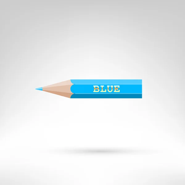 Blauw kleurpotlood — Stockvector