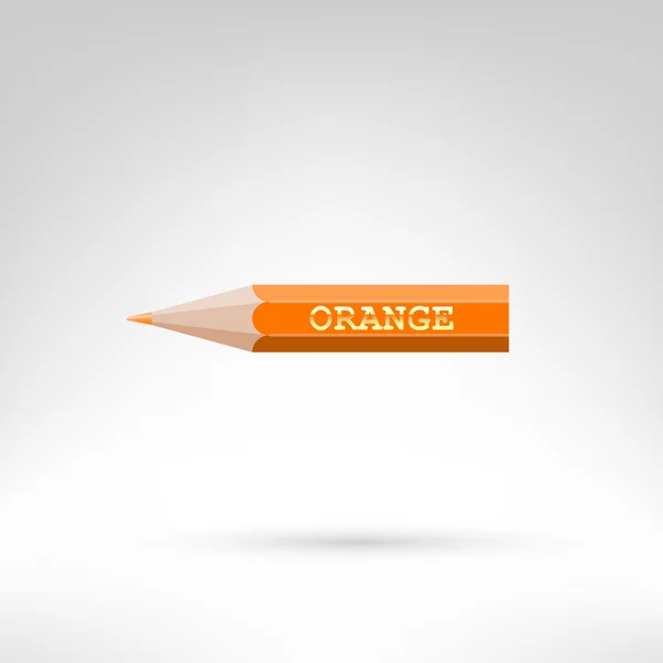 Orange färg penna — Stock vektor