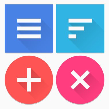 Malzeme tasarım UI öğeleri kümesi