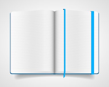 Notebook with  blue cover clipart