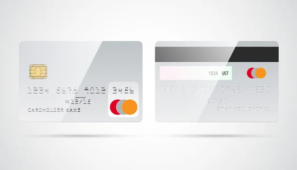 Leere Debit- oder Kreditkartenvorlage — Stockvektor