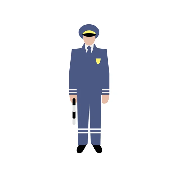 Traffic officer in uniform. — Stock Vector