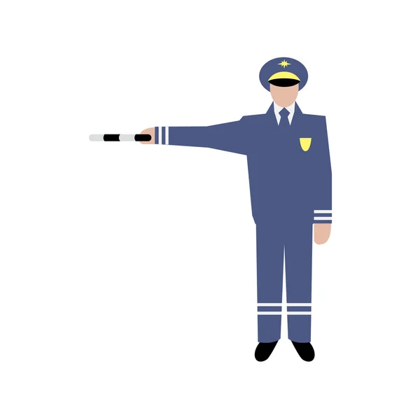 Verkeer officier in uniform. — Stockvector