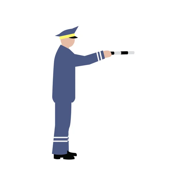 Agent de la circulation en uniforme . — Image vectorielle