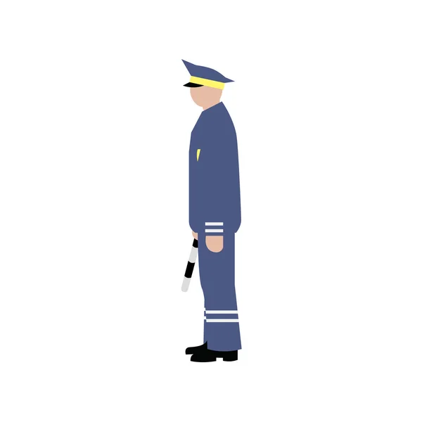 Verkehrspolizist in Uniform. — Stockvektor