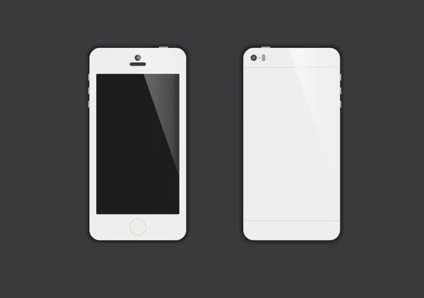 Illustrazione smartphone bianco — Vettoriale Stock