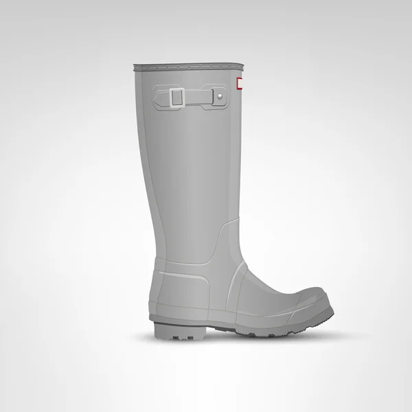 Gray   rubber boot — Stock Vector