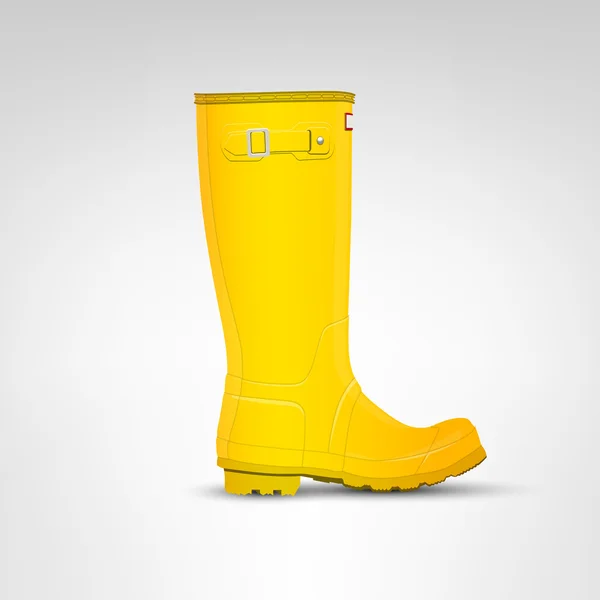 Yellow rubber boot — Stock Vector