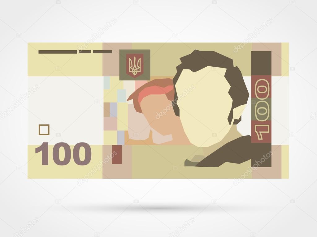 One hundred  ukrainian hryvnia banknote