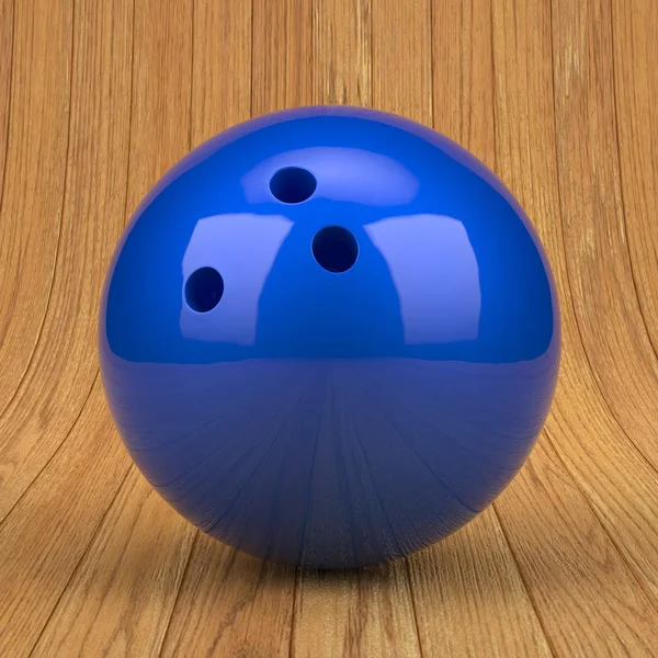 Balle de bowling bleue — Photo