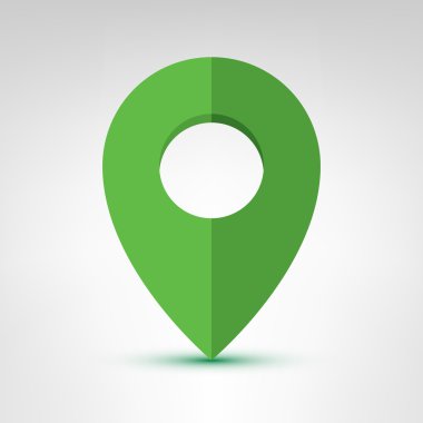 Yeşil harita işareti.