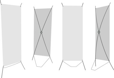 Blank banner X-Stands displays clipart