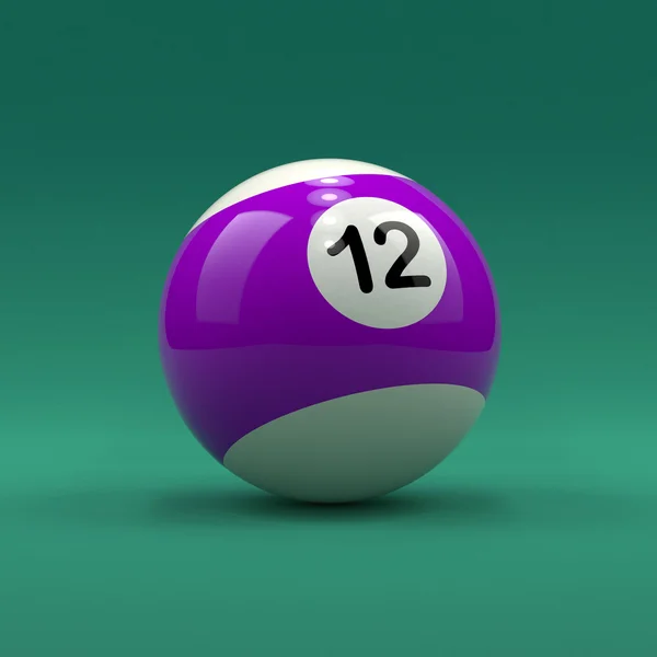 Billiard ball number 12 — Stock Photo, Image