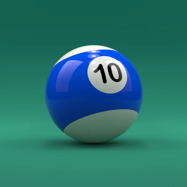 Billiard ball number 10 — Stock Photo, Image