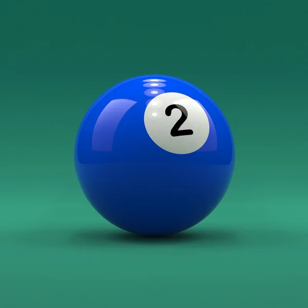 Blue Billiard ball — Stock Photo, Image