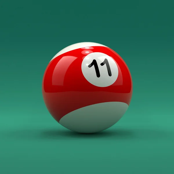 Balle de billard numéro 11 — Photo