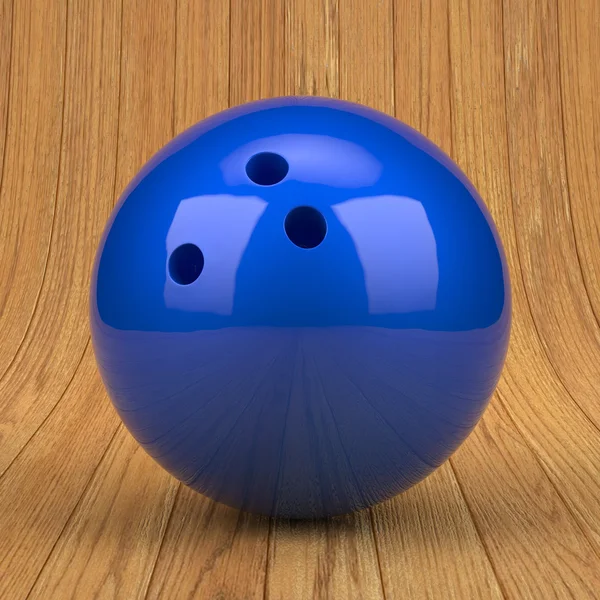 Balle de bowling bleue — Photo