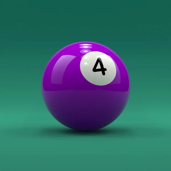 Balle de billard numéro 4 — Photo