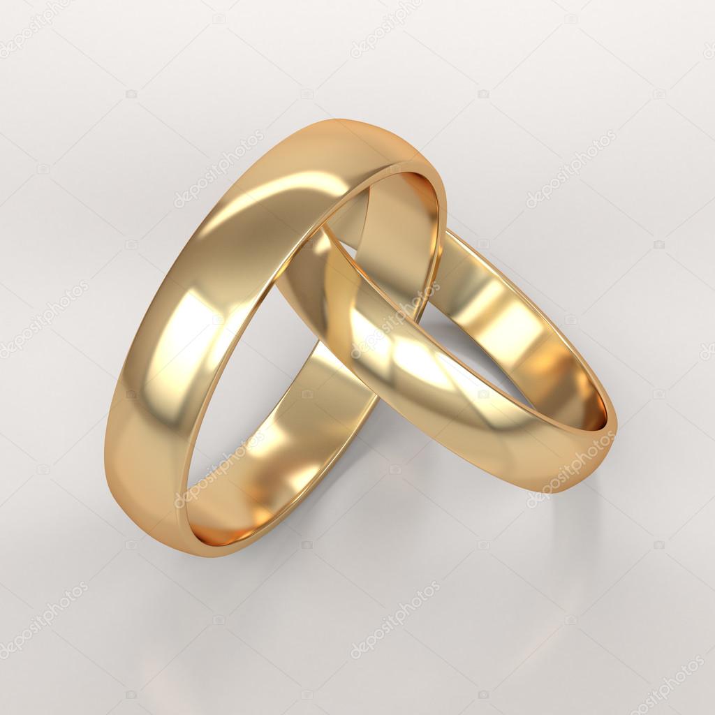 Wedding golden rings