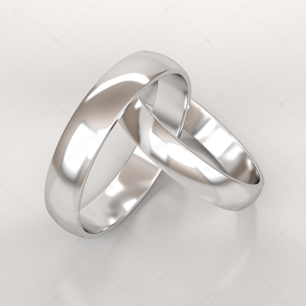 Silver Wedding Rings Background