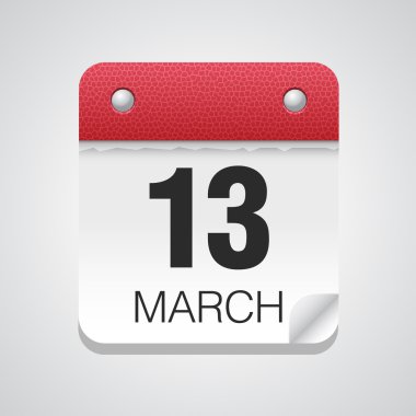 13 Mart ile basit takvim