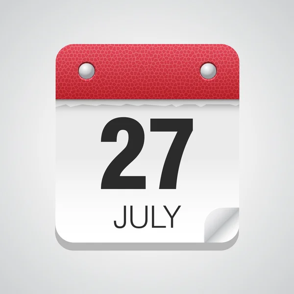 Eenvoudige kalender met 27 juli — Stockvector